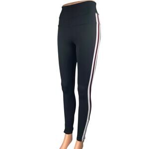 Spiritual Gangster Black Striped Skinny High Waist Trousers Leggings Pants Sz S